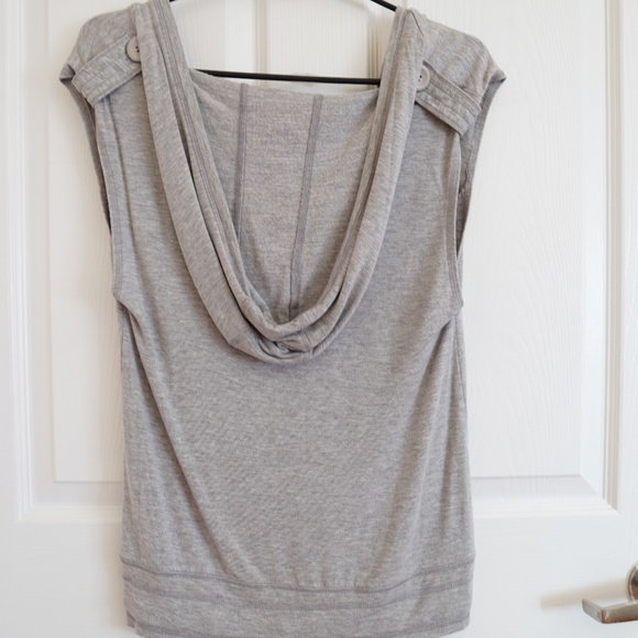 A|X Heathered Gray Hooded Sleeveless Athletic Top Small - Picture 2 of 6